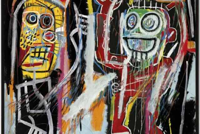 Jean-Michel Basquiat's Dustheads, 1983, which sold for $48.4 million